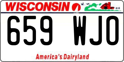 WI license plate 659WJO