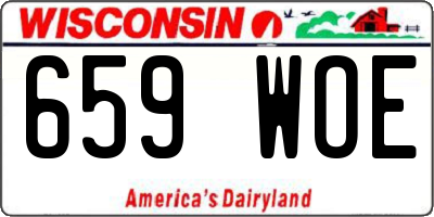 WI license plate 659WOE