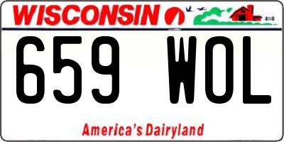 WI license plate 659WOL