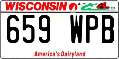 WI license plate 659WPB