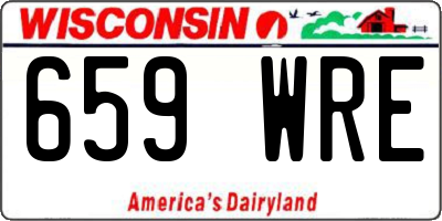 WI license plate 659WRE