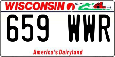 WI license plate 659WWR