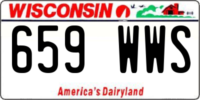 WI license plate 659WWS