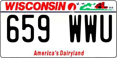WI license plate 659WWU