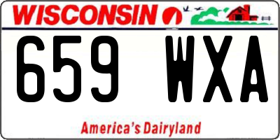 WI license plate 659WXA