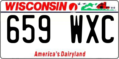 WI license plate 659WXC