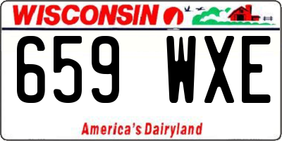 WI license plate 659WXE