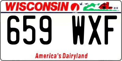 WI license plate 659WXF