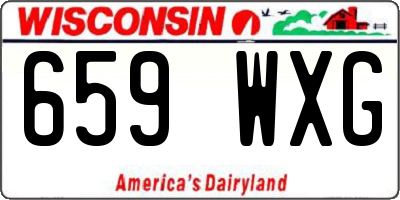 WI license plate 659WXG