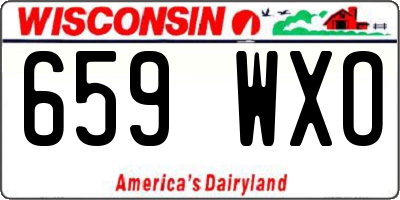 WI license plate 659WXO