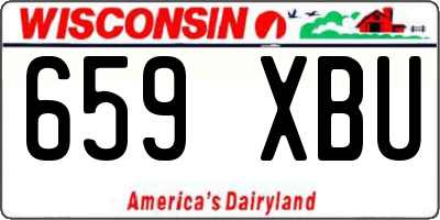 WI license plate 659XBU