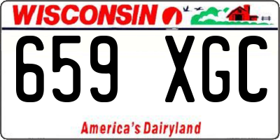 WI license plate 659XGC