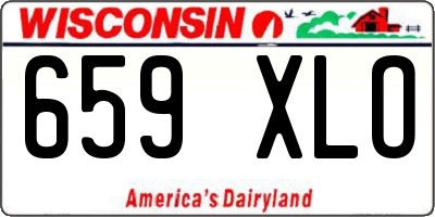 WI license plate 659XLO