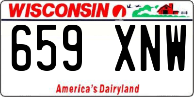 WI license plate 659XNW