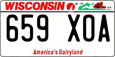 WI license plate 659XOA