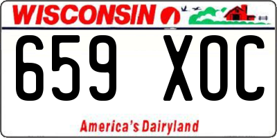 WI license plate 659XOC