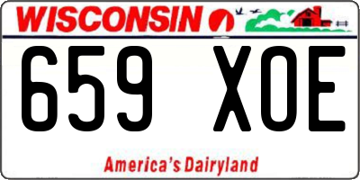 WI license plate 659XOE