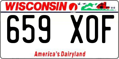 WI license plate 659XOF