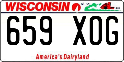 WI license plate 659XOG