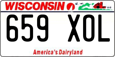 WI license plate 659XOL