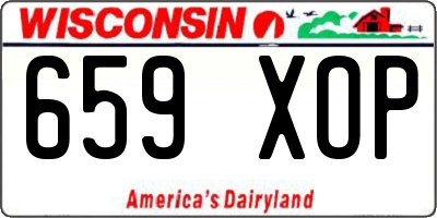 WI license plate 659XOP