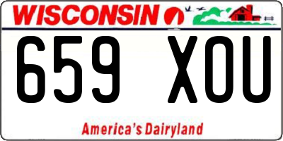 WI license plate 659XOU