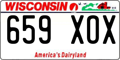 WI license plate 659XOX