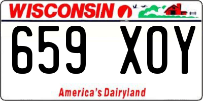 WI license plate 659XOY