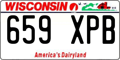 WI license plate 659XPB