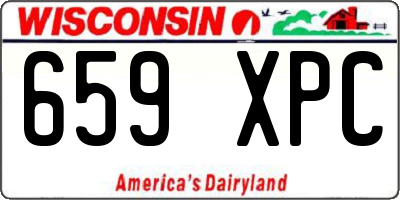 WI license plate 659XPC