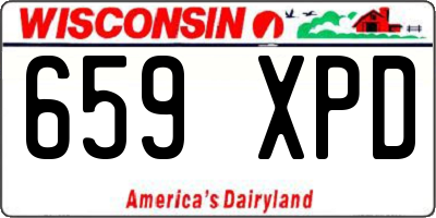 WI license plate 659XPD