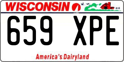 WI license plate 659XPE
