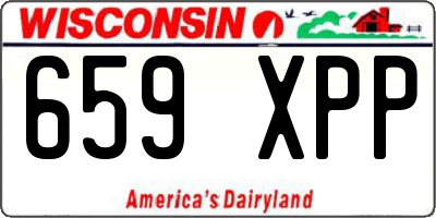 WI license plate 659XPP