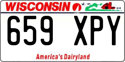 WI license plate 659XPY