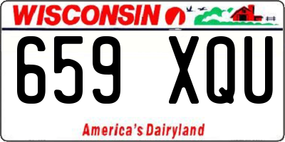 WI license plate 659XQU