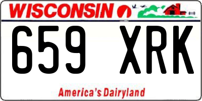 WI license plate 659XRK
