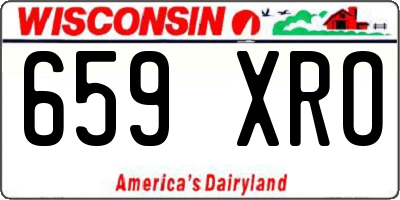 WI license plate 659XRO