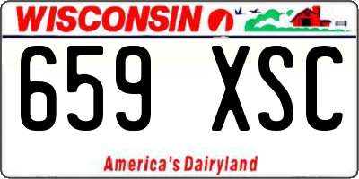 WI license plate 659XSC