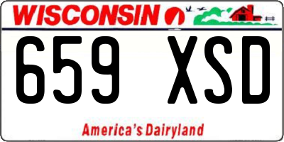 WI license plate 659XSD