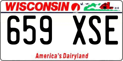 WI license plate 659XSE
