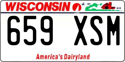 WI license plate 659XSM
