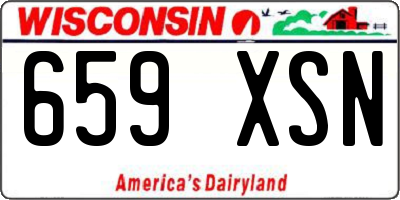 WI license plate 659XSN