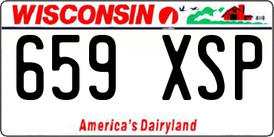 WI license plate 659XSP
