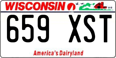 WI license plate 659XST