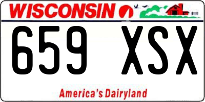WI license plate 659XSX