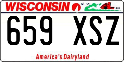 WI license plate 659XSZ