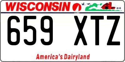 WI license plate 659XTZ