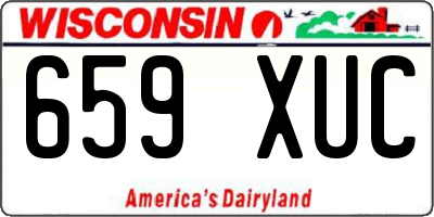 WI license plate 659XUC