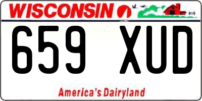 WI license plate 659XUD