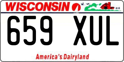 WI license plate 659XUL